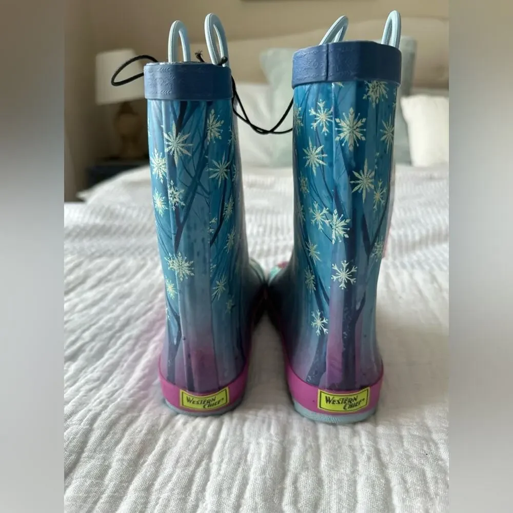 Western Chief Kids Frozen Fearless Rain Boot Size 4 Big Kid